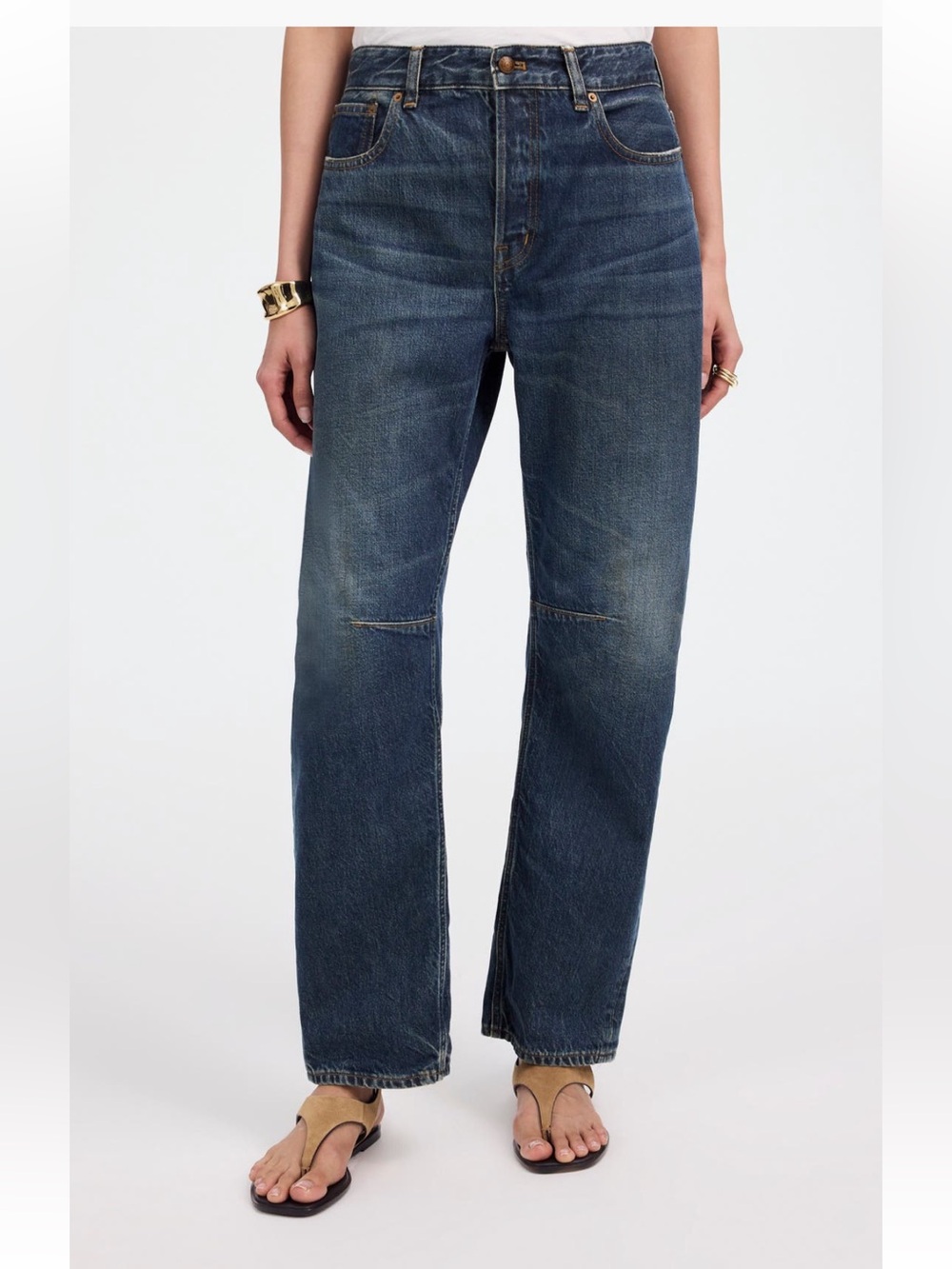 Madewell The Darted Barrel Leg Jeans Danver Wash Size 29 Like New